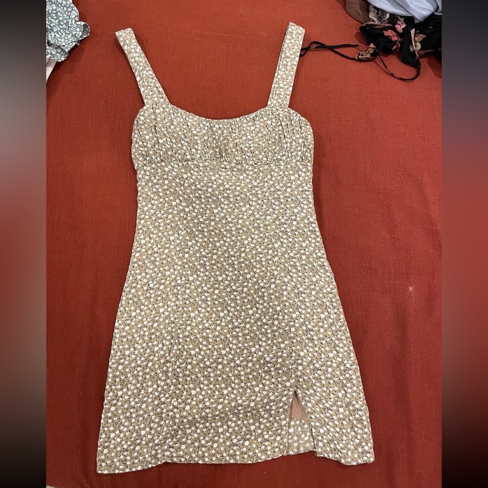 Princess Polly Beige Floral Mini Dress